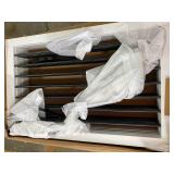 Retails for $129! Freestanding Pet Gate for Dogs, Indoor Wooden Foldable Dog Gate for House, Extra Wide, Pet Fence for Stairs, Doorways, Halls, Support Feet Included, 120 Inch Wide, 6 Panels 32",White