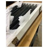 Retails for $129! Freestanding Pet Gate for Dogs, Indoor Wooden Foldable Dog Gate for House, Extra Wide, Pet Fence for Stairs, Doorways, Halls, Support Feet Included, 120 Inch Wide, 6 Panels 32",White