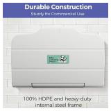 Retails for $139! ADA Compliant Horizontal Wall Mounted Baby Changing Station, Foldable Diaper Changing Table with Liner Dispenser and Safety Straps for Commercial and Home Use