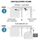 H.VERSAILTEX Window Curtain Rods for Windows 48 to 84 Inches Adjustable Decorative 3/4 Inch Diameter Single Window Curtain Rod Set with Classic Finials, Silver