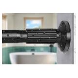 Tension Curtain Rod 51-86 Inches, Curtain Rod No Drilling for Window or Bathroom Closet Patio, Adjustable Spring Shower Curtain Rod, Easy to Install, Never Rust, Rod Diameter 1.26 Inches - Black
