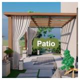 Tension Curtain Rod 51-86 Inches, Curtain Rod No Drilling for Window or Bathroom Closet Patio, Adjustable Spring Shower Curtain Rod, Easy to Install, Never Rust, Rod Diameter 1.26 Inches - Black