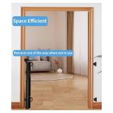 Retractable Baby Gate for Doorways and Stairs, Mesh Safety Gate for Pet, Indoor & Outdoor Use, One-Hand Operation, Easy Installation, 33.6" Tall, Expands to 55" Wide Black,33.6"x55"