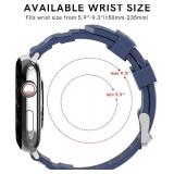 Kethink Sport Band for Watch 44mm 42mm, Man Breathable Strap Soft Silicone Band Replacement for iWatch Series SE/6 5/4/3/2/1 (Midnight Blue, 38/40 mm)