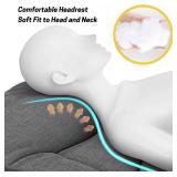 ATORPOK Camping Cot for Adults with Cushion and Pillow, Portable Folding Bed for Sleeping, Lightweight Tent cot with Carry Bag Supports 450 lbs (Grey)