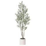 LOMANTO Artificial Olive Tree, Silk, Green