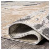 JONATHAN Y Swirl Marbled Beige/Ivory Indoor Area Rug 4X6 ft, Abstract for Living Room, Bedroom, Kitchen, Office, Easy-Cleaning, High Traffic, Pet-Friendly, Non-Shedding SOR203F-4