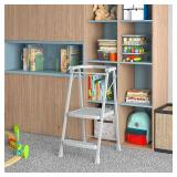 COSCO 2-Step Kitchen Stepper Adult Folding Step Stool, Kids Folding (Steel/Resin)