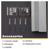 MYshade Blackout Cordless Cellular Shades Honeycomb Shade for Indoor Windows Room Darkening Blinds for Home Office Pull Down Window Shades Easy to Install 30.5 inch Wide, H72 White Pleated Shade