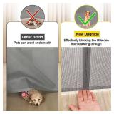 Reinforced 42 Tall x 100 Wide Retractable Baby Gates Extra Tall Dog Gate with Rods to Prevent Crawling Through, Pet Gate for Large Openings Extra Wide Mesh Baby Gate for Stairs, Gray