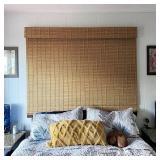 Retails for $104! Sunbox Cordless Bamboo Roman Shade Blind, Woven Wood Roman Shades, Light Filtering Natural Bamboo Shades for Windows, French Doors, 22.5" W x 64" H, Caramel Brown
