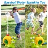 Baseball Water Sprinkler Toys - Outdoor Water Toys for Kids Ages 4-8 8-12 - Summer Water Spray Game for Lawn Backyard Garden - Toddler Outside Toys for 4 5 6 7 8 11 12 Year Old