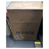 AZTCLIGHT Byliable Folding Table 6ft Portable Heavy Duty Plastic Fold-in-Half Utility Foldable Table Plastic Dining Table Indoor Outdoor for Camping, Picnic and Party, White