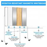 H-Qprobd Magnetic Dry Erase Board with Stand Double-Sided Mobile Whiteboard - 36"x24" Adjustable Height Rolling White Boards on Wheels for Kids & Adults
