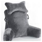 SLIGUY Reading Pillow Extra Large 31" Bed Rest Pillow with Detachable Neck Roll for Sitting in Bed or Couch Adult Back Pillow for Watching TV/Gaming/Relaxing