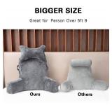 SLIGUY Reading Pillow Extra Large 31" Bed Rest Pillow with Detachable Neck Roll for Sitting in Bed or Couch Adult Back Pillow for Watching TV/Gaming/Relaxing