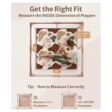 Blissful Diary Baby Play Mats for Floor, 50x50 Crawling Mat for Playpen, Thicken Soft Padding Foam Playmats for Babies and Toddlers Infants, Foldable and Machine Washable, Boho Design