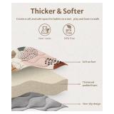 Blissful Diary Baby Play Mats for Floor, 50x50 Crawling Mat for Playpen, Thicken Soft Padding Foam Playmats for Babies and Toddlers Infants, Foldable and Machine Washable, Boho Design