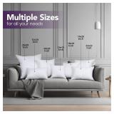 Utopia Bedding Throw Pillows Insert (Pack of 2, White) - 18 x 18 Inches Bed and Couch Pillows - Indoor Decorative Pillow