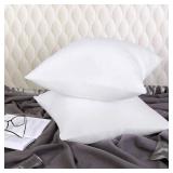 Utopia Bedding Throw Pillows Insert (Pack of 2, White) - 18 x 18 Inches Bed and Couch Pillows - Indoor Decorative Pillow