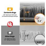 Zentavio Area Rugs for Living Room Grey Rugs for Bedroom 4x6 Carpet Fluffy Furry Soft Shag Aesthetic Plush High Pile Gray Throw Rug for Nursery Kids Room Dorm