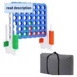 SDADI Jumbo 4 in a Row Game, 4-to-Score Giant Game Set with Adjustable Height (2.5-3.5 FT) for Kids & Adults, Indoor/Outdoor Connect Game with Quick-Release Slider, Perfect for Family and Party Games