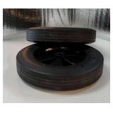 2 PCS 8 x 1.75 Inch Solid Rubber Hand Truck Wheel, Universal Replacement Tires Wheel