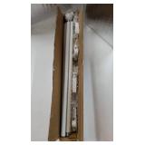 2 Pack White Curtain Rods 18 to 60 Inches(1.5-5 Feet),5/8 inch Splicing Drapery Rods, Small Curtain Rods Set, Size: 18