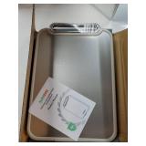 Stainless Steel Cutting Board Double Sided Steel Food Grade PP, Large Chopping Board for Meat and Kitchen, Non-Slip 16 Ã 11. Factory Sealed but Plastic Side is Scratched due to Box Damage - Retail: