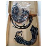 16.4Ft 4 Pin Extension Cable Wire, 2 Set 22AWG Waterproof IP67 Extension Cord with 7.87 Male Female Connector kit for Boat Car Truck Indoor/Outdoor Solar LED Strip Light, Black"