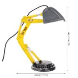 Desk Decoration Study Boys Decor Movable Minimalist for Arm Creative Bedroom Kids Excavator Unique Construction Desktop Table LED Bedside Lamp Room Reading Night Model Nursery - Retail: $36