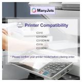 C310 C315 High-Yield Toner Cartridge 4-Pack Compatible for Xerox C310 C315 Replacement for 006R04356 006R04357 006R04358 006R04359 - Works with C310DNI C310DNIM C315DNI Printer(BK/C/M/Y).  BLACK MISSI