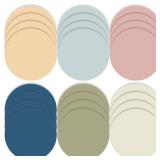 24 Pack Colorful Erase Dots Circles 10.5 Inch Removable Vinyl Spot Dry Erase Desktop Writing Spots Set for Classroom Table Teacher Students School Home Desk Wall(Bohemian Colors) - Retail: $18