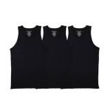 Tank Top for Men 3 Pack - Ultra Soft, Lightweight 100% Cotton Undershirt for Men - Black