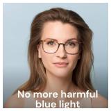 Ultralight Blue Light Glasses for Women - Computer Protection Glasses for All Day Comfort - Anti UV Glare & Eyestrain - Retail: $8