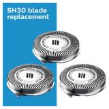 Philips Norelco SH30/52 Shaving Heads, Compatible with Philips Shavers Series 1000, 3000 and 5000, Powerful Performance, Self-Sharpening, 3 Pieces, Model SH30/52 - Retail: $25