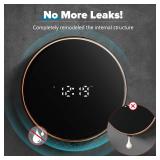 Automatic Soap Dispenser Foam Bathroom: Wall Mount Rechargeable Touchless Adjustable Auto Smart Electric Plastic Black Foaming Soap Dispenser with Clock - Kitchen - Hand Dish Lotion Couple Kids - Reta