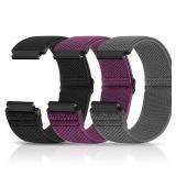 Compatible with 16mm 18mm 19mm 20mm 22mm 24mm Watch Bands Quick Release Replacement Wristband, Adjustable Stretchy Nylon Solo Loop Straps Fabric Braided Sport Elastic Bands for Men Women - Retail: $12