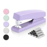 Deli Stapler, Desktop Staplers with 640 Staples, Office Stapler, 25 Sheet Capacity, Purple - Retail: $8