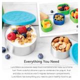 LunchBots Small Snack Packer Bento Box - Extra Small Divided Stainless Steel Snack Container - 2 Compartments for Fruits, Vegetables and Finger Foods - Dishwasher Safe â Stainless Lid - Retail: $