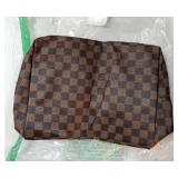 BAGCRAZY Makeup Bag, Cosmetic Bag, Portable Leather Large Checkered Makeup Bag, 2 Pack Large Capacity Travel Cosmetic Bag for Women, Lightweight Design and Waterproof Toiletries Bag Christmas Gifts, 1