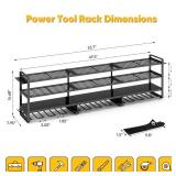 49 W Large Power Tool Organizer Wall Mount, 4 Layer Heavy Duty Loads 800 lbs, Tool Rack Holds 12 Cordless Drills, Large Capacity Battery Holder for Garage Storage, Christmas Gift for Men - Retail: $57