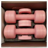 Adjustable Dumbbell Set 2LB 3LB 4LB 5LB Light Hand Weights for Women One-Twist Weight Adjustment Non-Slip Curved Grip Handle Free Weights for Home Gym, Rehab, Pilates, Yoga, Strength Training - Retail