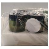 24 Pcs 6oz Glass Jars with Lids Leakproof Round Airtight Empty Cosmetic Jars with Inner Liners Lid for Storing Lotions Spices Ointments Candle Making Food Storage (Olive Green) - Retail: $36