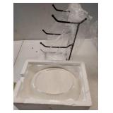 Fruit Bowl for Kitchen Counter - 3 Tier Ceramic Fruit Rack, Fruit Basket for Fresh Fruit&Veggies, Tiered Fruit Platter Serving Trays for Party - Retail: $40