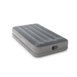 Intex 64112E Dura-Beam Standard Prestige Air Mattress: Fiber-Tech Twin Size Built-in USB Electric Pump 12in Bed Height 300lb Weight Capacity - Retail: $30