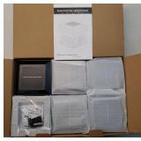 Solar Post Cap Lights Outdoor 12 Packs for 4x4 4.5x4.5 5x5 Vinyl/Wooden Posts, Waterproof Solar Powered Fence Post Light with Warm/Cool Lighting, Black 16LEDs Deck Cap Light for Garden, Patio, Porch -