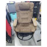 Brown Microsuede Swivel  Chair