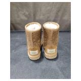 Gold Leopard Print UGG Boots Little Girls Size 8