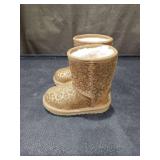 Gold Leopard Print UGG Boots Little Girls Size 8